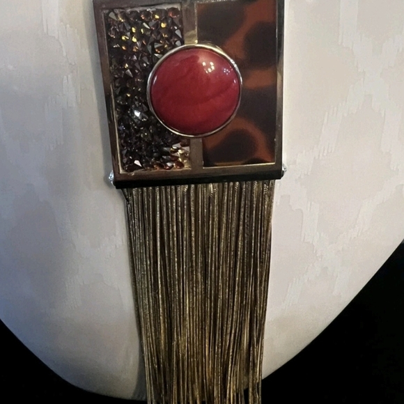 Vtg. HENRI BENDEL Stunning Pendant Choker Becklace Runway Estate - Picture 11 of 13